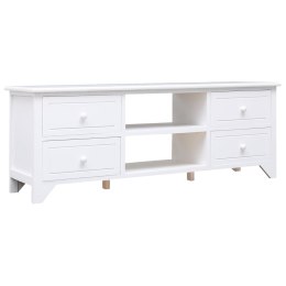 SZAFKA POD TV BIAŁA108X30X40CM DREWNO PAULOWNIA