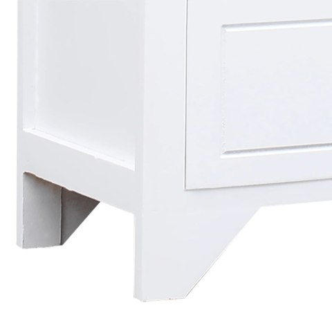 SZAFKA POD TV BIAŁA108X30X40CM DREWNO PAULOWNIA