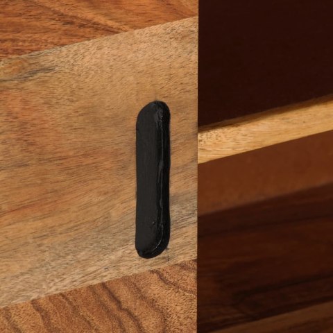 SZAFKA POD TV MIODOWY BRĄZ I SZARY 110X30X50CM LITA AKACJA