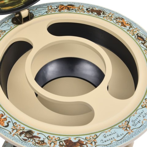 GLOBOBAR ZE STOJAKIEM NA WINO DREWNO EUKALIPTUSOWE NIEBIESKI