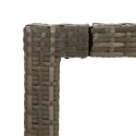 STÓŁ OGRODOWY SZARY 190X90X75CM SZKŁO HARTOWANE I RATTAN PE