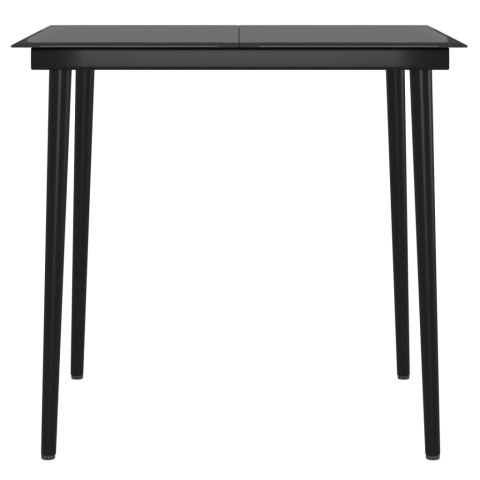 3-CZĘŚCIOWY ZESTAW MEBLI OGRODOWYCH Z PODUSZKAMI SZARO-CZARNY