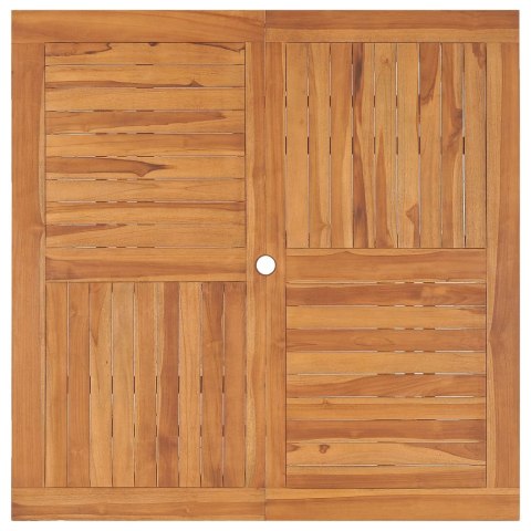 OGRODOWY STÓŁ JADALNIANY 110X110X75CM LITE DREWNO TEKOWE