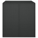 SKRZYNIA NA PODUSZKI OGRODOWE RATTAN PE 100X97,5X104CM CZARNA