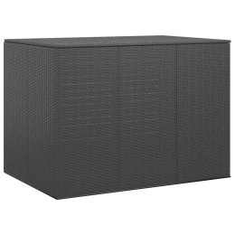 SKRZYNIA NA PODUSZKI OGRODOWE RATTAN 145X100X103CM CZARNA