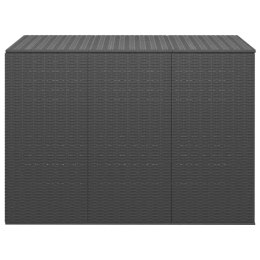 SKRZYNIA NA PODUSZKI OGRODOWE RATTAN 145X100X103CM CZARNA