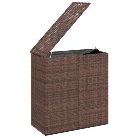 SKRZYNIA NA PODUSZKI OGRODOWE RATTAN 100X49X103,5CM BRĄZ