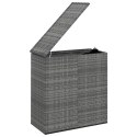 SKRZYNIA NA PODUSZKI OGRODOWE RATTAN 100X49X103,5CM SZARA