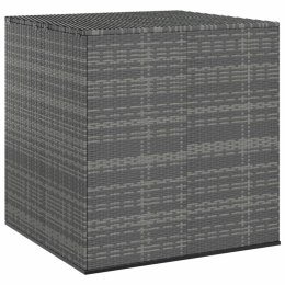 SKRZYNIA NA PODUSZKI OGRODOWE RATTAN 100X97,5X104CM SZARA