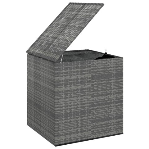SKRZYNIA NA PODUSZKI OGRODOWE RATTAN 100X97,5X104CM SZARA
