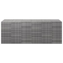 SKRZYNIA NA PODUSZKI OGRODOWE RATTAN 291X100,5X104CM SZARA