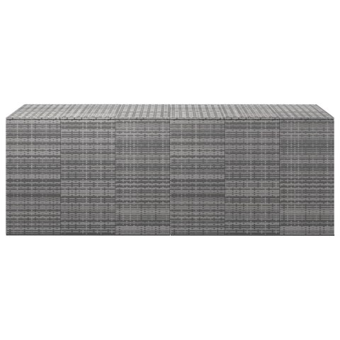 SKRZYNIA NA PODUSZKI OGRODOWE RATTAN 291X100,5X104CM SZARA