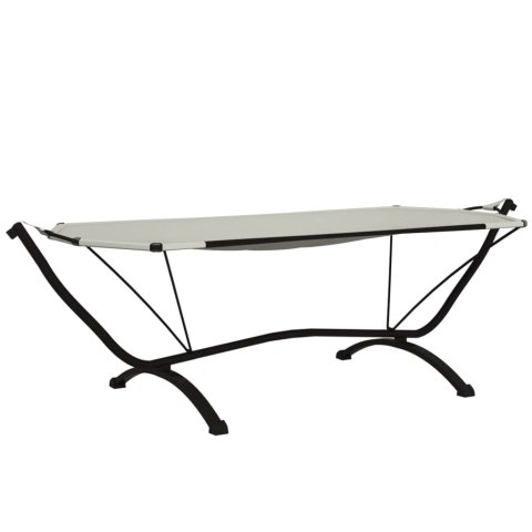 HAMAK Z ZADASZENIEM KREMOWY STAL I TKANINA OXFORD