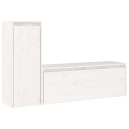 SZAFKI POD TV 2 SZT. BIAŁE DREWNO SOSNOWE