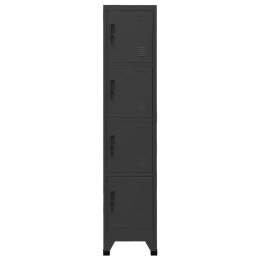 SZAFA ZAMYKANA NA KLUCZ ANTRACYTOWA 38X45X180 STALOWA