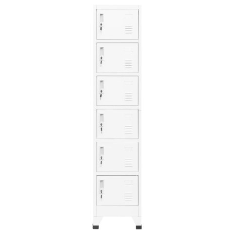 SZAFKA ZAMYKANA NA KLUCZ BIAŁA 38X40X180CM STALOWA