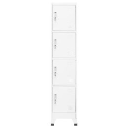 SZAFKA ZAMYKANA NA KLUCZ BIAŁA 38X45X180CM STALOWA