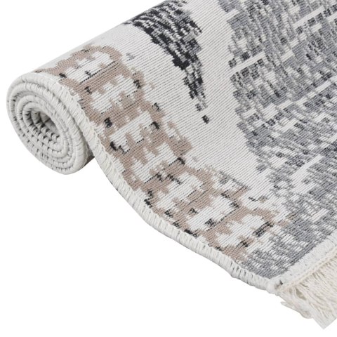 DYWAN CZARNO-SZARY 120X180CM BAWEŁNIANY