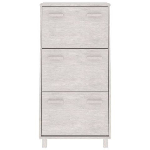SZAFKA NA BUTY BIAŁA 59,5X35X117CM DREWNO SOSNOWE