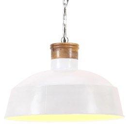 INDUSTRIALNA LAMPA WISZĄCA 42CM BIAŁA E27