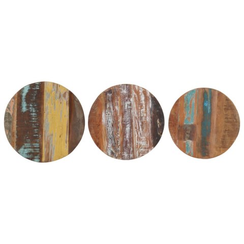 STOLIKI BOCZNE 3 SZT DREWNO ODZYSKANE