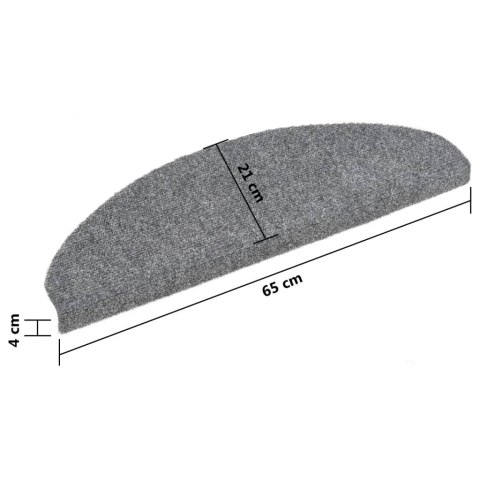 SAMOPRZYLEPNE NAKŁADKI NA SCHODY 5SZT SZARE 65X21X4CM