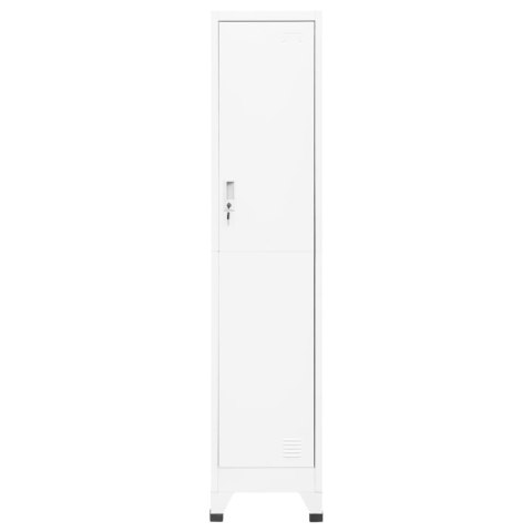 SZAFKA ZAMYKANA NA KLUCZ BIAŁA 38X45X180CM STALOWA