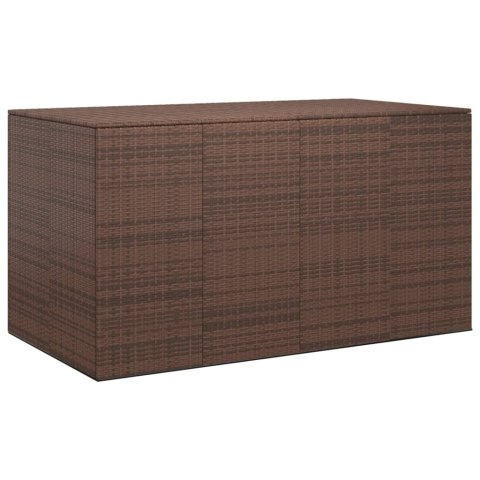 SKRZYNIA NA PODUSZKI OGRODOWE RATTAN 194X100X103CM BRĄZ