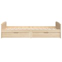 RAMA ŁÓŻKA Z SZUFLADAMI DREWNO SOSNOWE 90X200CM