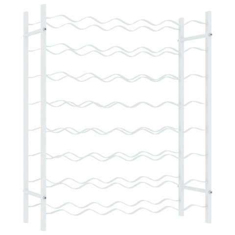 STOJAK REGAŁ NA 48 BUTELEK WINA BIAŁY METALOWY