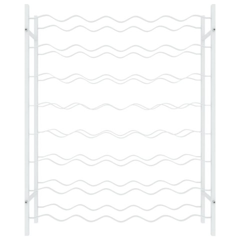 STOJAK REGAŁ NA 48 BUTELEK WINA BIAŁY METALOWY