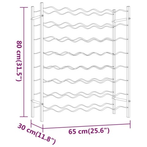 STOJAK REGAŁ NA 48 BUTELEK WINA BIAŁY METALOWY