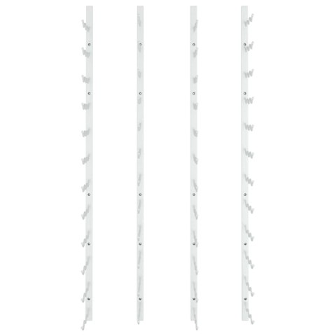 UCHWYTY ŚCIENNE NA 36 BUTELEK WINA 2 SZT. BIAŁE ŻELAZNE