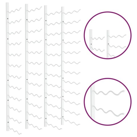 UCHWYTY ŚCIENNE NA 36 BUTELEK WINA 2 SZT. BIAŁE ŻELAZNE
