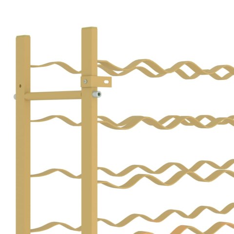 STOJAK REGAŁ NA 48 BUTELEK WINA ZŁOTY METALOWY