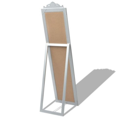 LUSTRO WOLNOSTOJĄCE W STYLU BAROKOWYM 160X40CM SREBRNE