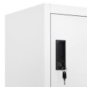 SZAFKA ZAMYKANA NA KLUCZ BIAŁA 90X45X180CM STALOWA