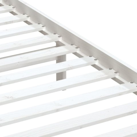 RAMA ŁÓŻKA BIAŁA DREWNO SOSNOWE 90X200CM