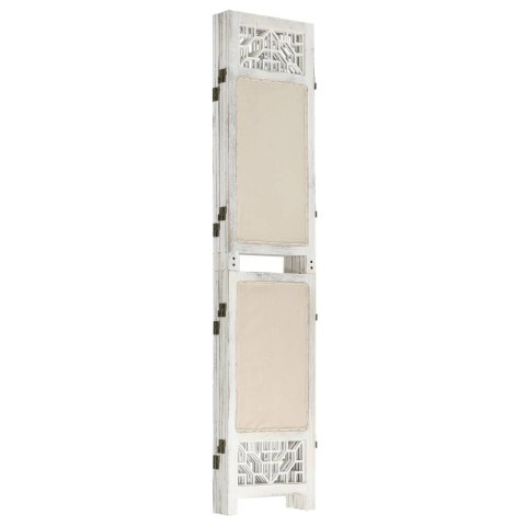 PARAWAN POKOJOWY 5-PANELOWY KREMOWY 175X165CM TKANINA