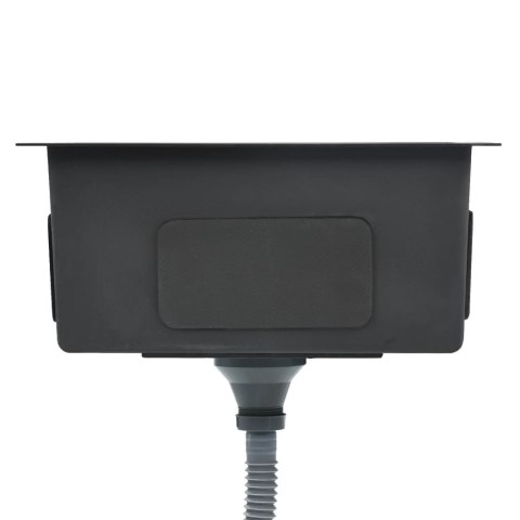 RĘCZNIE ROBIONY ZLEW KUCHENNY SITKO CZARNY STAL NIERDZEWNA