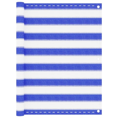 PARAWAN BALKONOWY NIEBIESKO-BIAŁY 90X500CM HDPE