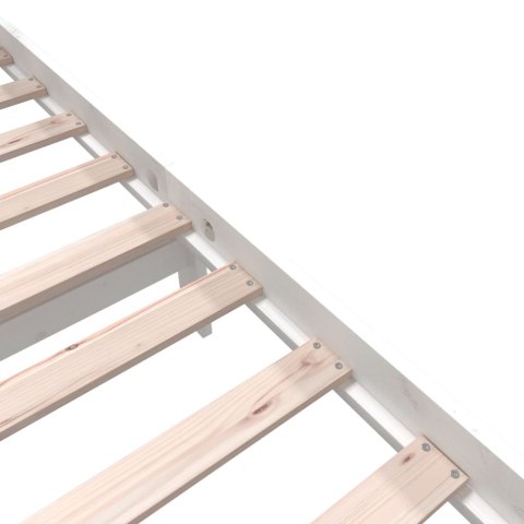 RAMA ŁÓŻKA BIAŁA LITA SOSNA 150X200CM 5FT KING SIZE