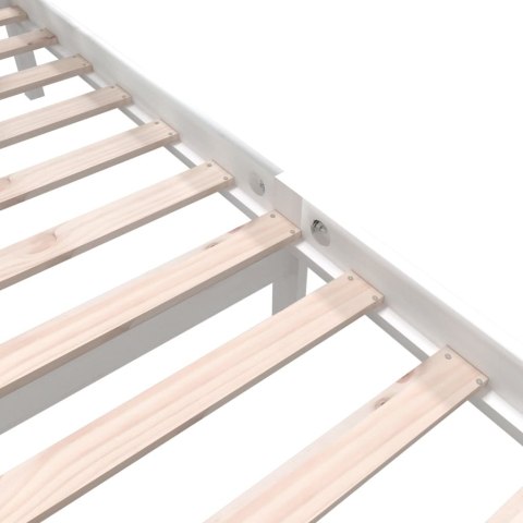 RAMA ŁÓŻKA BIAŁA LITE DREWNO SOSNOWE 140X190CM