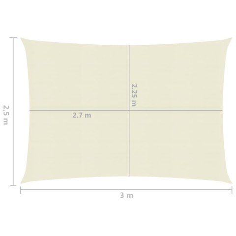 ŻAGIEL PRZECIWSŁONECZNY OGRODOWY MARKIZA TARAS 160G/M² KREMOWY 2,5X3M