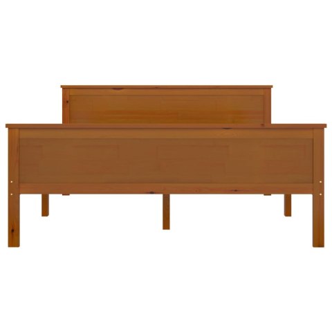 RAMA ŁÓŻKA MIODOWY BRĄZ LITE DREWNO SOSNOWE 160X200CM