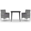 3-CZ. ZESTAW MEBLI OGRODOWYCH Z PODUSZKAMI RATTAN PE I SZKŁO