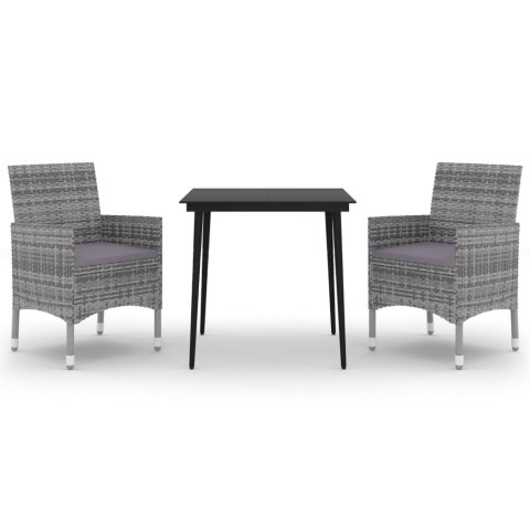 3-CZ. ZESTAW MEBLI OGRODOWYCH Z PODUSZKAMI RATTAN PE I SZKŁO