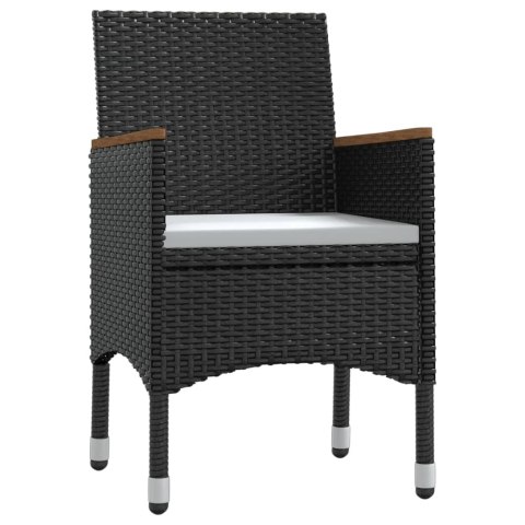 5-CZĘŚCIOWY ZESTAW MEBLI OGRODOWYCH Z PODUSZKAMI CZARNY