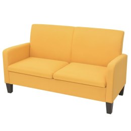 SOFA 2-OSOBOWA ŻÓŁTA 135X65X76CM