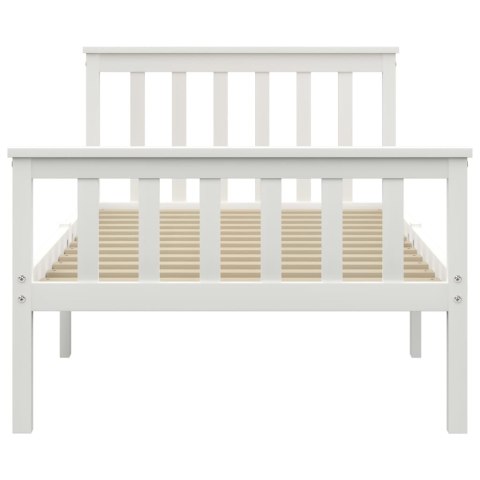 RAMA ŁÓŻKA BIAŁA DREWNO SOSNOWE 100X200CM